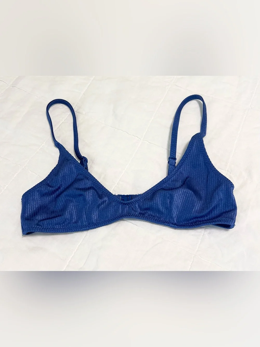 TRIANGL // Sparkle Blue Bikini Set with Matching Zip Pouch